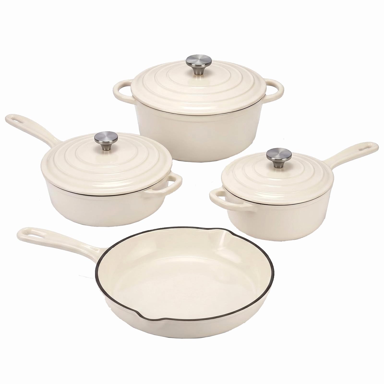 QuliMetal Enameled Cast Iron Cookware Set