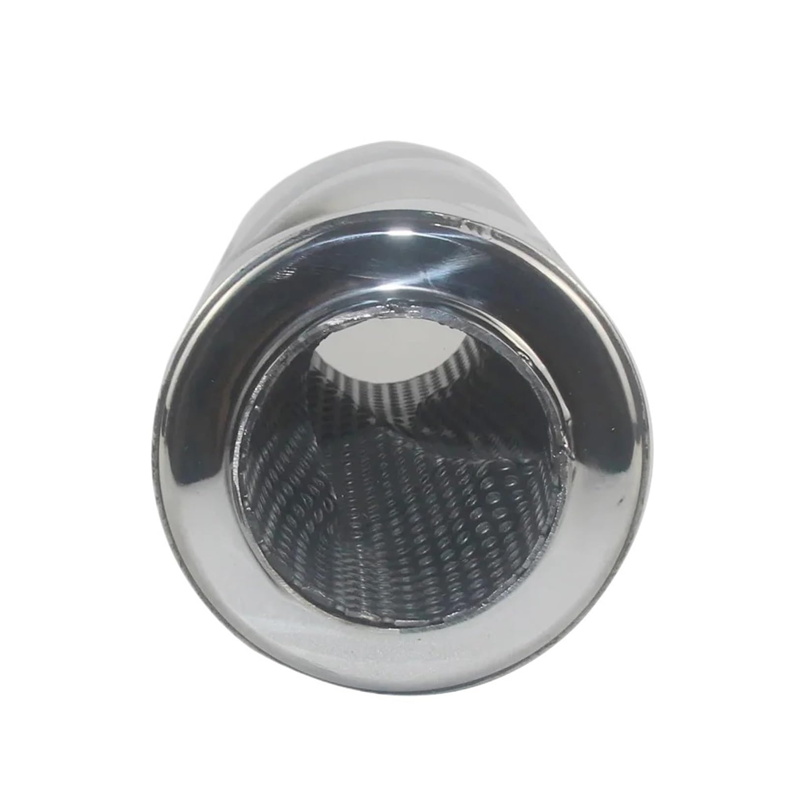 Vehicle Silencer Samochodowe układy wydechowe Tłumik Rura środkowa Srebrna stal nierdzewna Rozmiar OD 51MM 57MM 63MM 70MM 76MM Tłumik do Samochodu(Ength 400mm 51MM)