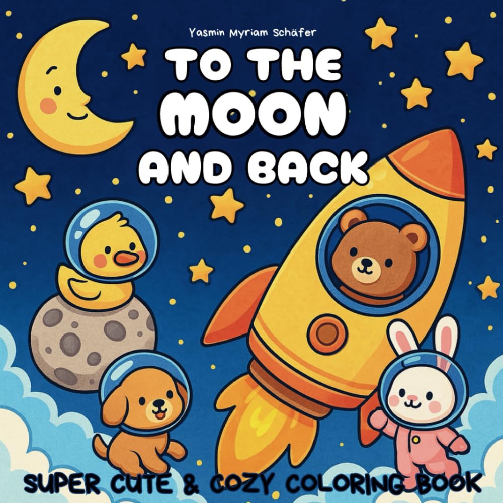 TO THE MOON AND BACK "Super cute & cozy coloring book": “A Galactic Coloring Adventure with Cute Little Creatures – For Big and Small Explorers!” (Cozy and Cutie Coloring)