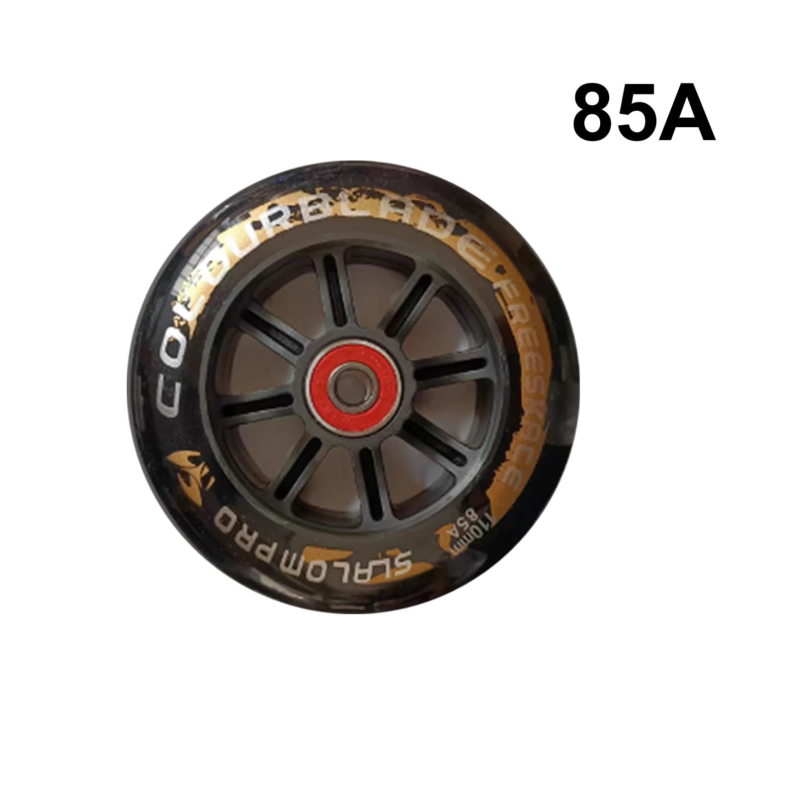 Zapasowe koła do łyżworolki na zewnątrz i wewnątrz, 4/6 sztuk, 85 A, 100 mm/110 mm, kółka do łyżworolki z łożyskami, zamiennik, białe, 110 mm x 6