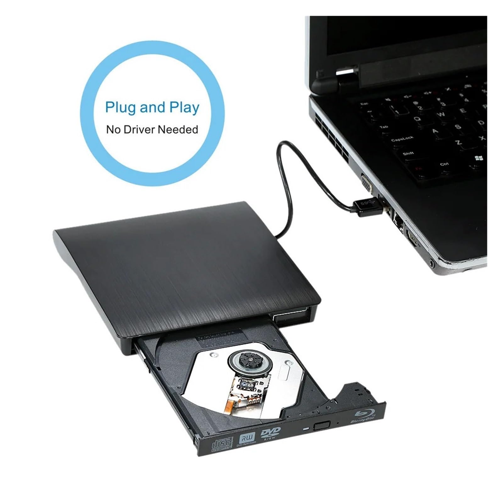 Masterizzatore DVD-RW USB 3.0 con unità ottica esterna for desktop/notebook