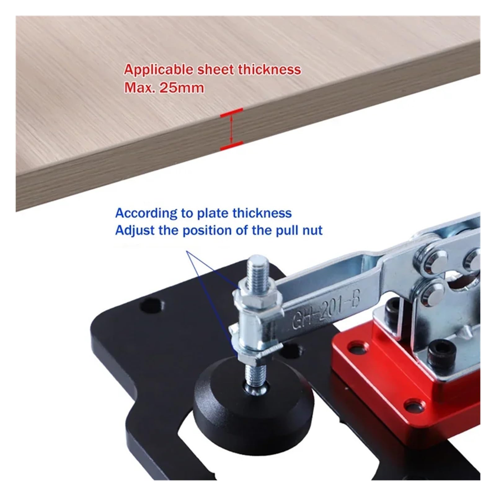 ZHGUIMING AEE6-Cabinet Scharnier Jig Kit Aluminium Legierung 35Mm for Gesicht Rahmen Schrank Schrank Tür Scharniere