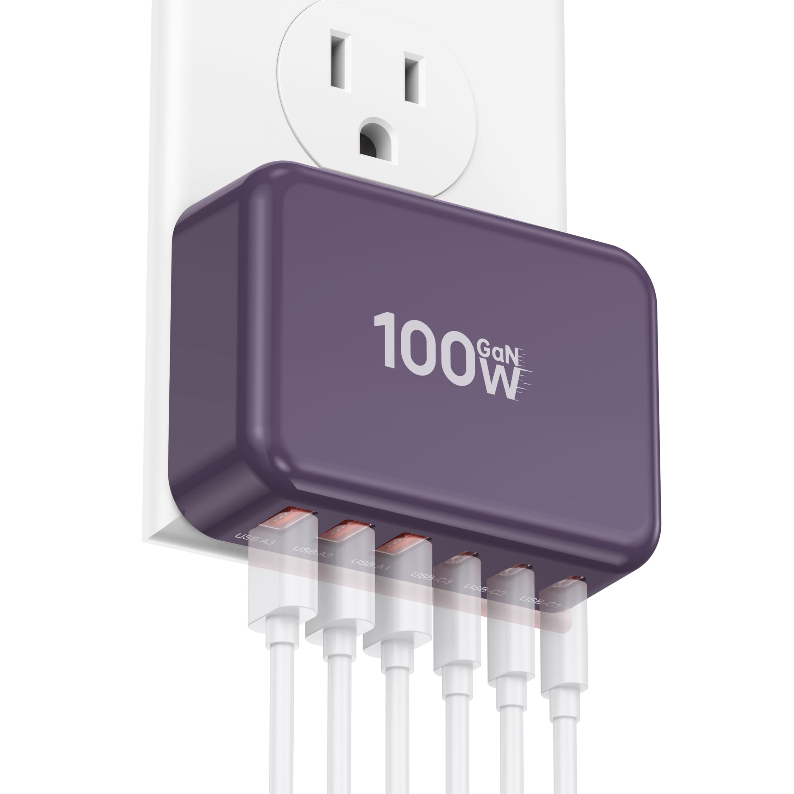 USB C Fast Charger Block 100W Compact for Multiple Devices Wall Charger