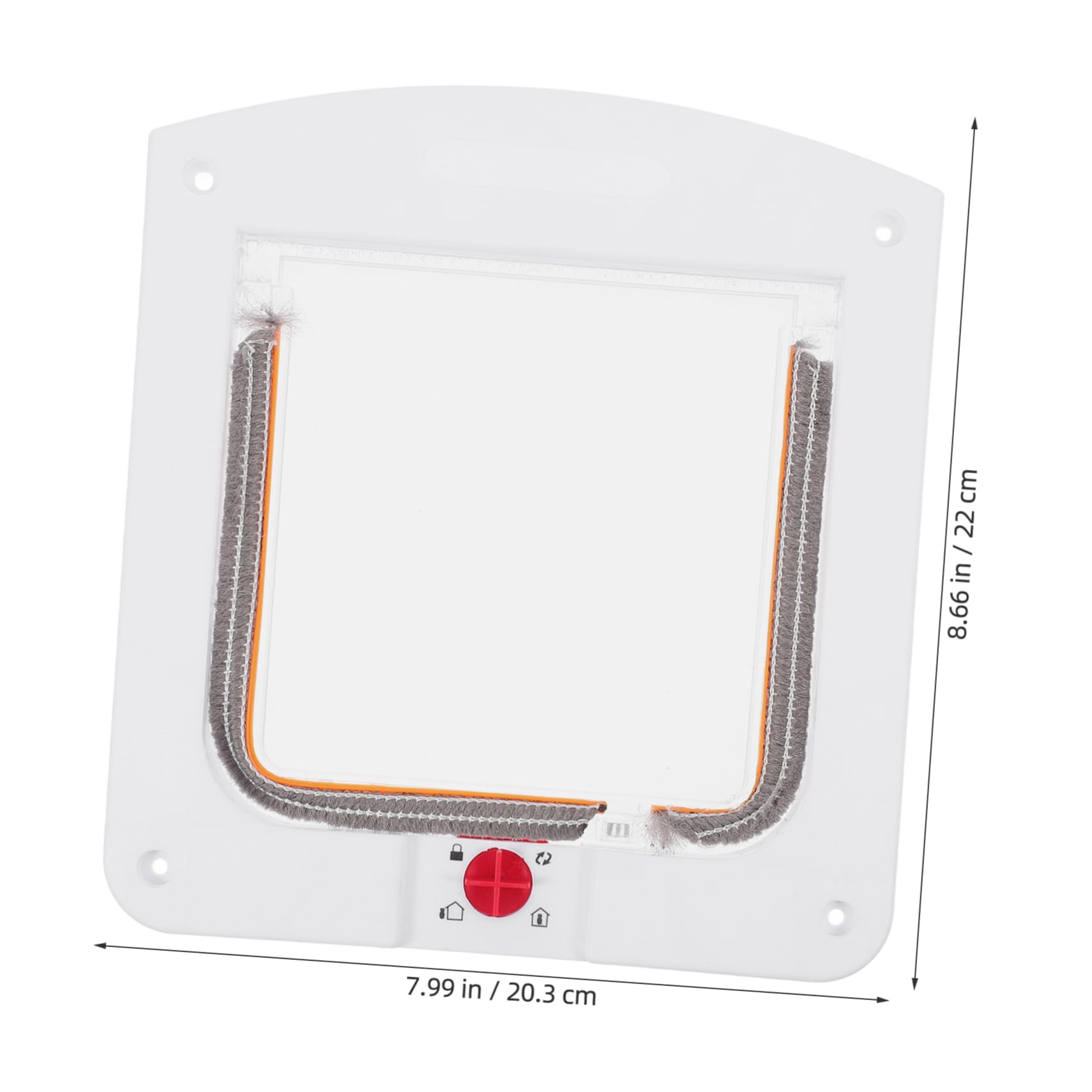 GALPADA Adjustable Cat Door with Lock Dual Flap for Interior Exterior Use Easy to Clean Construction Control Entry Exit for Cats and Dogs