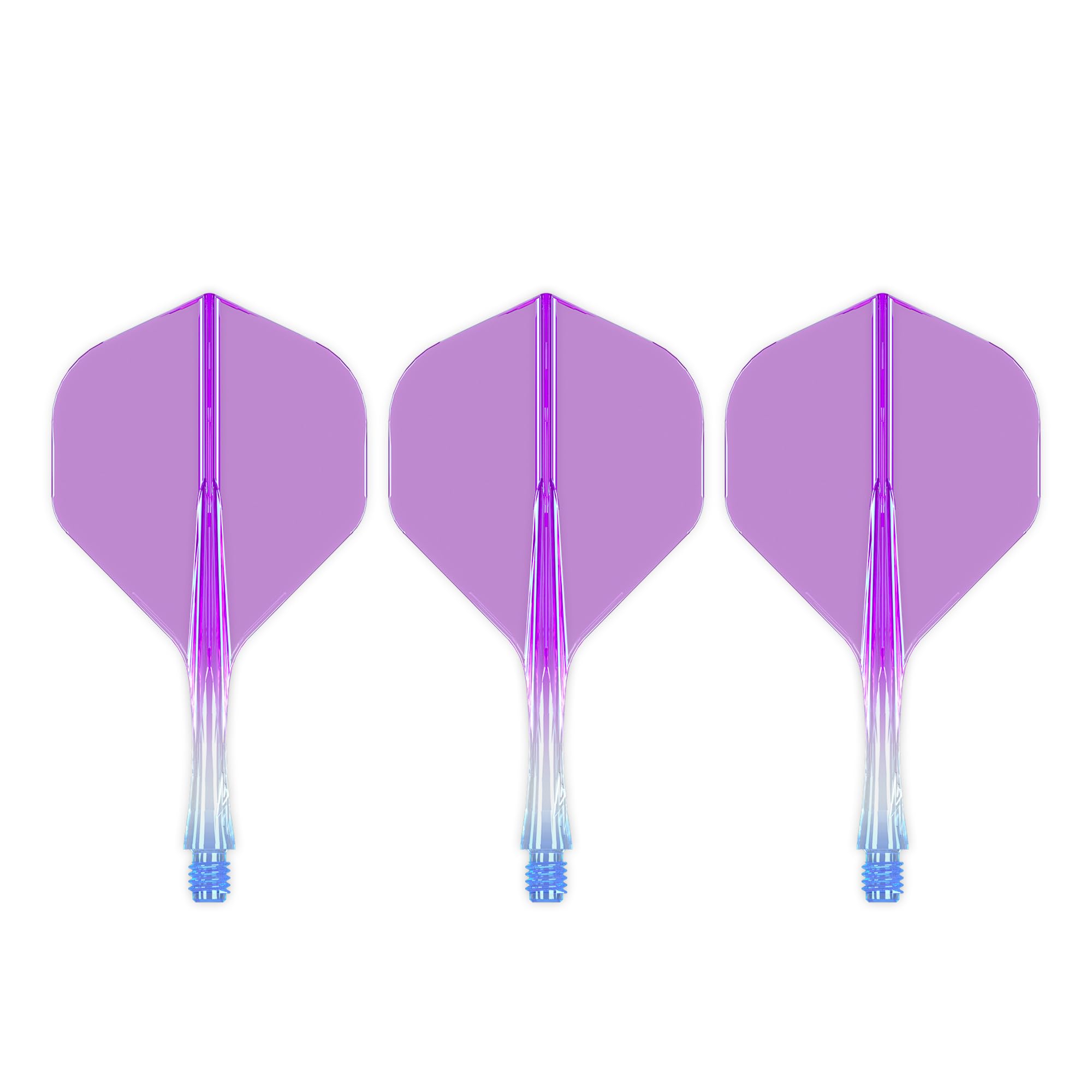 Caliburn | SUP Moulded Dart Flight And Shaft System | Multiple Styles | Multiple Colours. (No2 - Short, Blue & Purple)