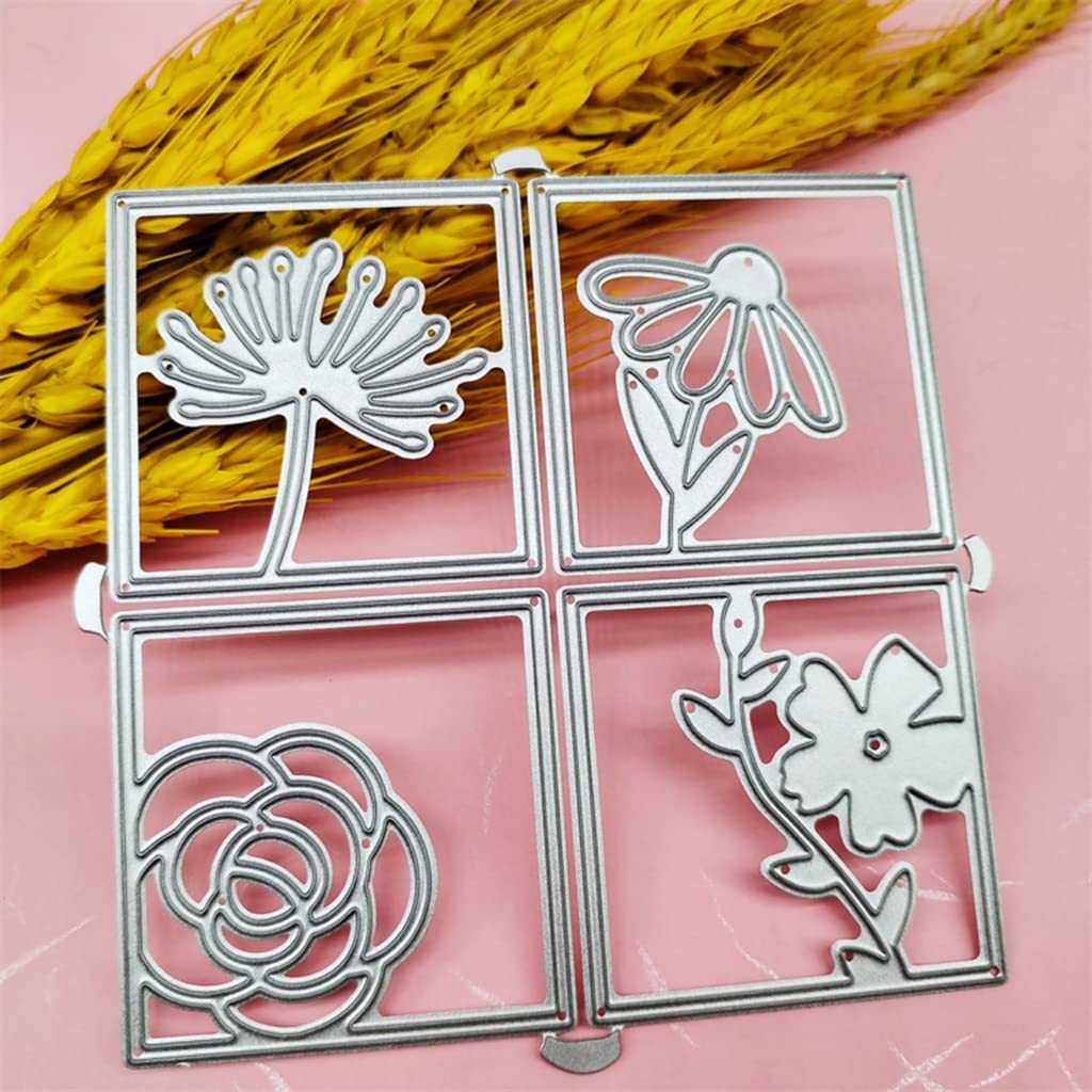 Fustelle in metallo a forma di rosa per scrapbooking, stencil, biglietti, goffratura, album fotografici, decorazioni natalizie, fai da te