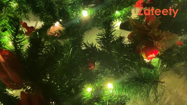 270 CM Guirlande De Noël Artificielle Avec LED Et Décorations