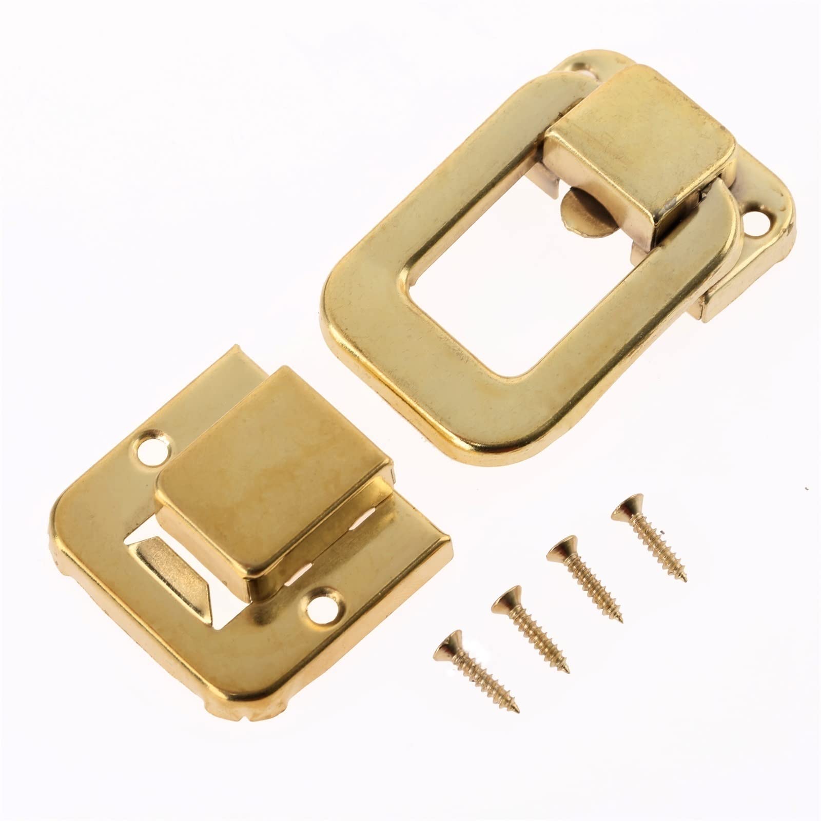 SFJSFIMQ Latch Lock Jewelry Chest Gift Wine Wooden Box Case Toggle Latch Suitcase Hasp Hook Lock with Screws Furniture Hardware