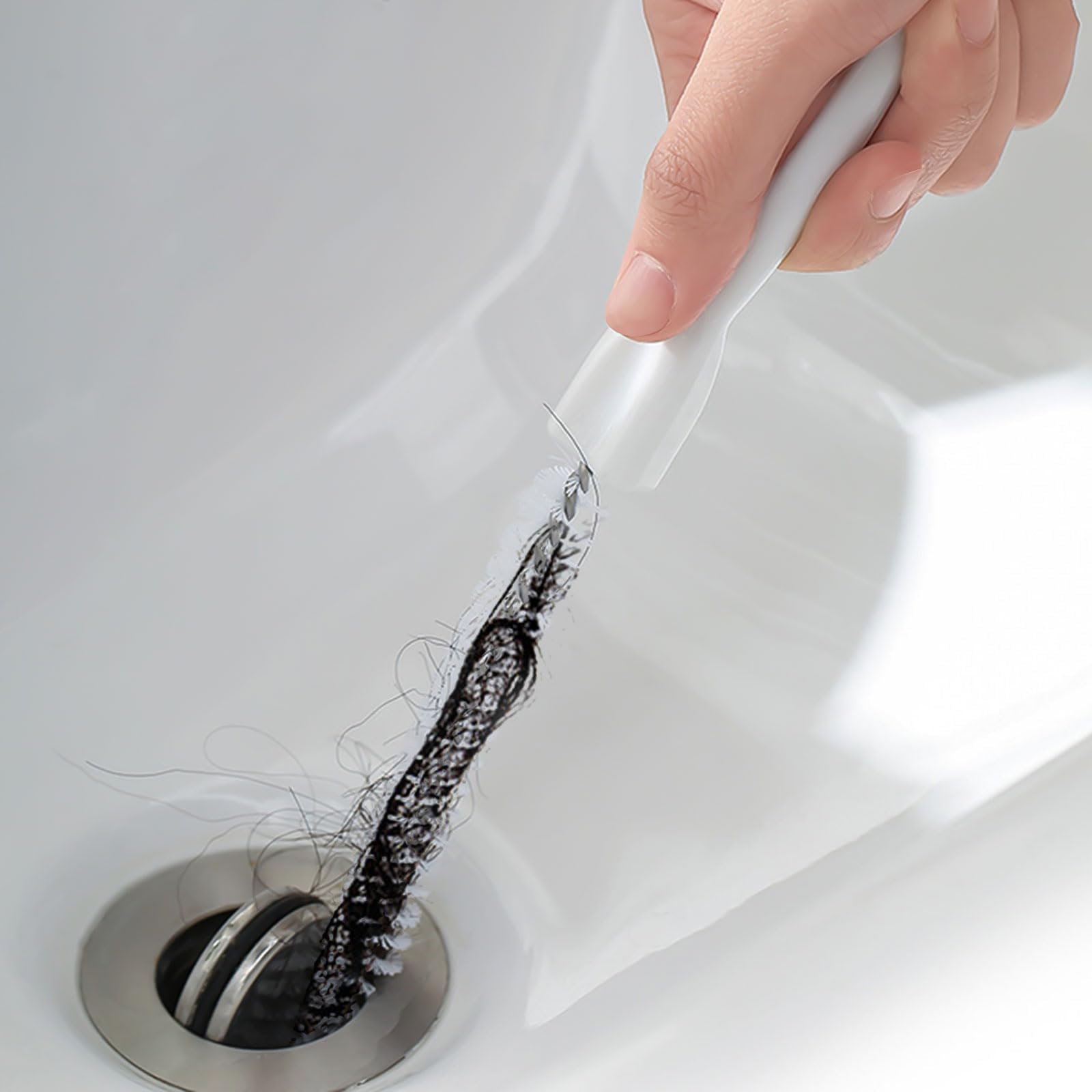 SKHAOVS 3 Pieces Sink Drain Cleaning Brush Flexible Waterpipe Drain Unblocker Tube Brush Sewer Hair Catcher Household Sink Overflow Cleaner Tool Brush Dredging Cleaing Brush for Toilet Kitchen Sewer