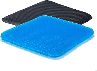 Gel Seat Cushion,Thick Big Gel Seat Cushion,The Latest Modified Double Gel Seat Cushion, Cooling Seat Cushion,Portable Gel Seat Cushion Suitable for Home Office Chair Car Wheelchair
