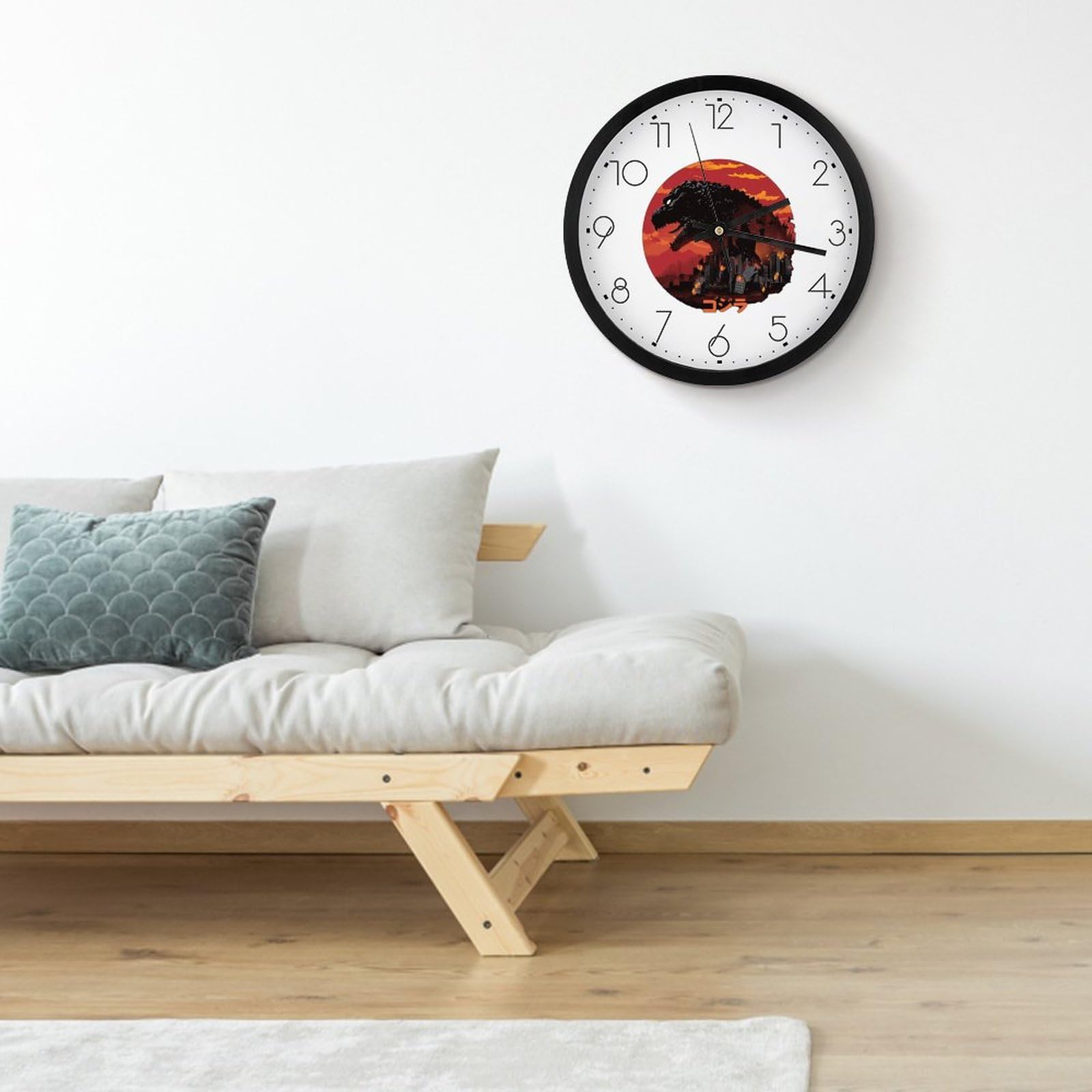 Amazon.co.jp: 壁時計 掛け時計 ゴジラ かけ時計 アナログ時計 連続