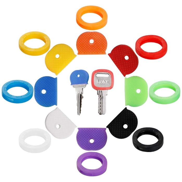 Buy 16PCS Key Caps Covers Tags, Key Cap Key Ring Combination Key