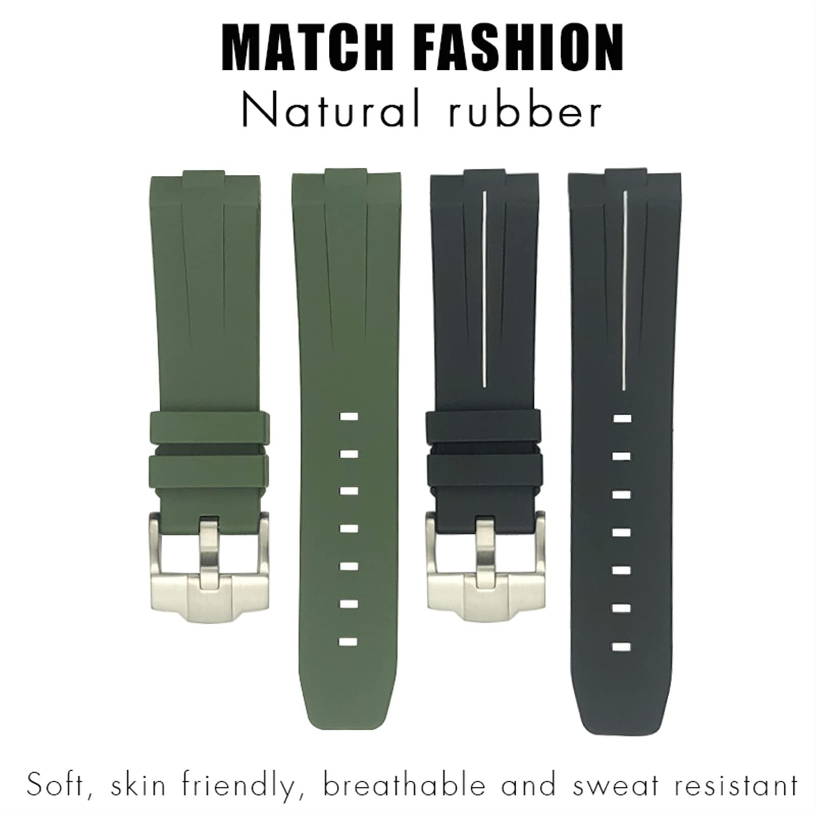 Gummiarmband für Tudor Heritage Black Bay Bronze Pelagos wasserdichte Sportarmbänder 23 mm 22 mm 24 mm Uhrenarmband