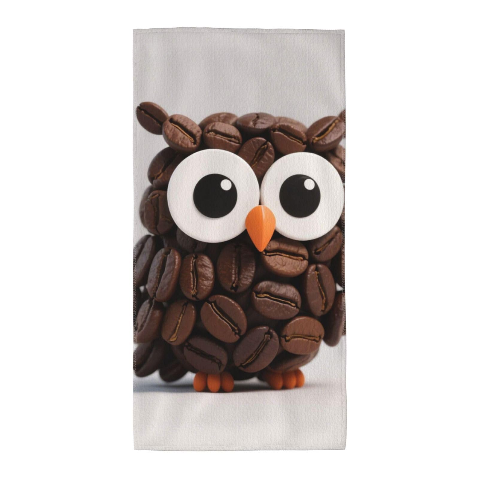 FekiLoot Absorbent Hand Towels 12"X24" Decorative Bathroom Towel Soft Microfiber Face Towel Cute Owl Dish Kitchen Towels for Bathroom Kitchen Hotel Spa Bath Towels