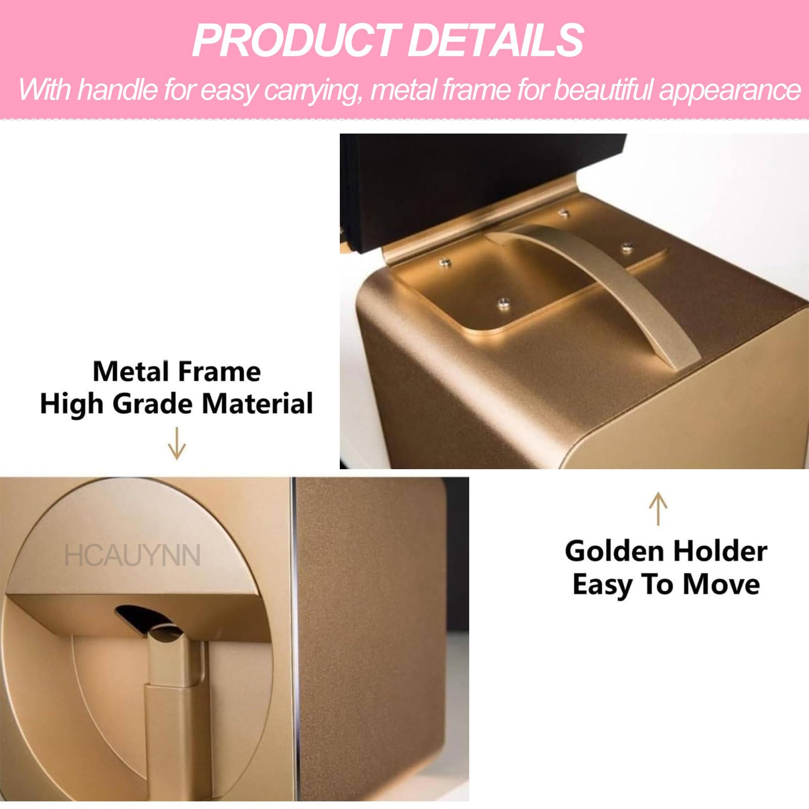 Stampante Automatica Per Nail Art Con Schermo, Con Controllo Touch Screen A Led, Supporta Connessione Wi-Fi, Per Salone Di Bellezza E Cura Personale A Casa,RoseGold