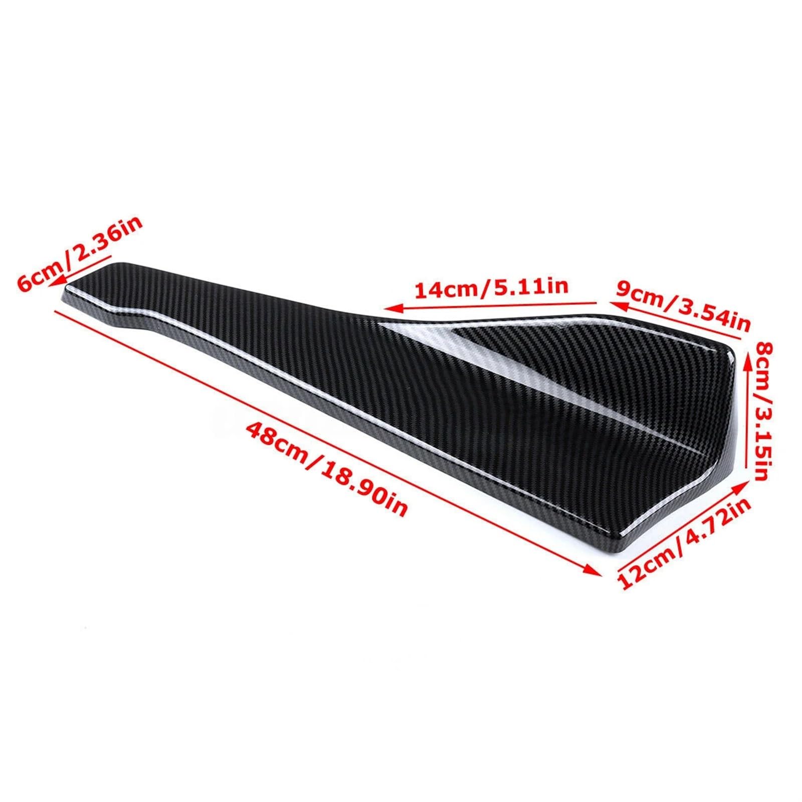Jupes Latérales Universelles En Fibre De Carbone ABS - 2 Pièces - Réduction Résistance à L'air, Style Sport