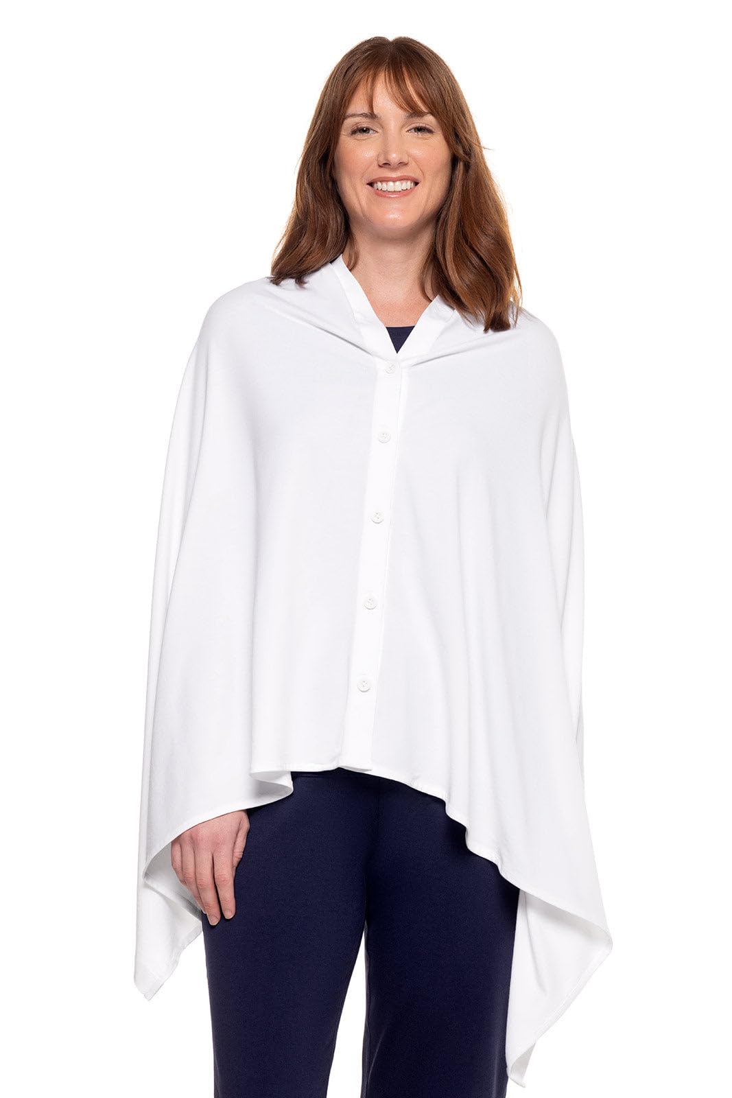 Coolibar UPF 50+ Women's Calvada Cover-Up Dress - Sun Protective, Black/White Grand Palm, S