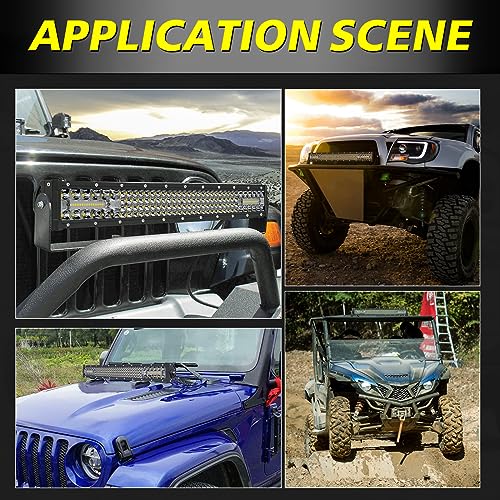 Image of 18 Inch LED Light Bar 134W Quad Row Combo Off Road Driving Light | Super Bright Work Lights Bumper Grille LED Light Bars for Truck Pickup Tractor SUV UTV ATV Golf Cart Boat
