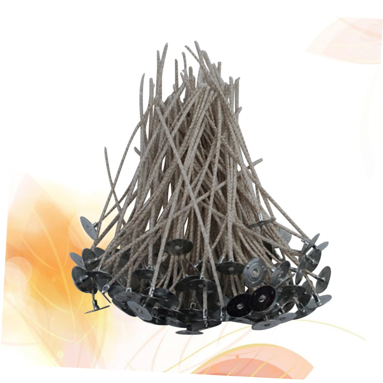 Gatuida Kit para Hacer Velas Artesanales con Soporte para Estabilidad Humo Negro con 100 Mechas Preenceradas Mecha de Cera y 100 Pestañas