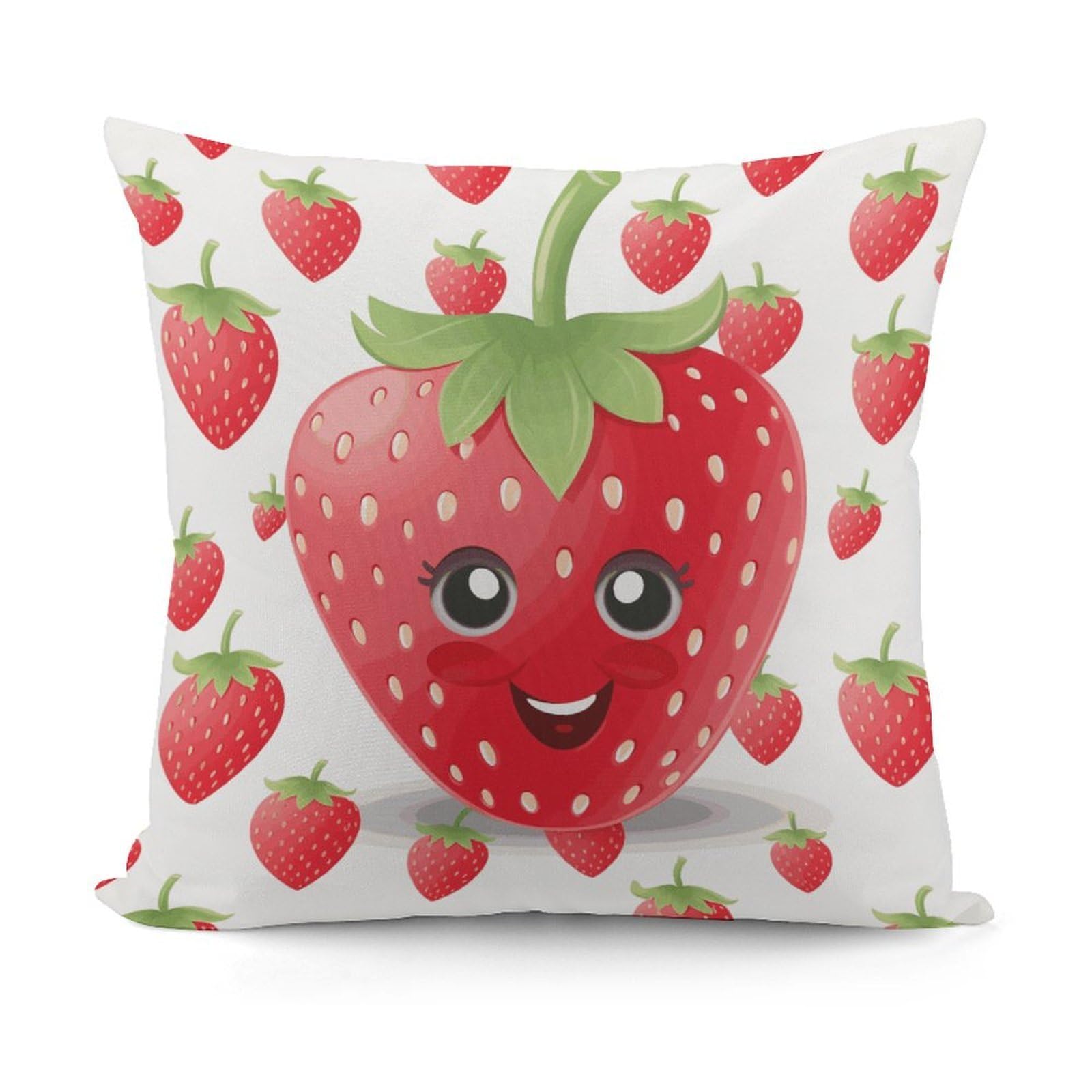 Adfgyerh Style Strawberry Decorative Pillow Covers, Throw Pillow Covers Soft For All Seasons, Pillowcases For Couch Living Room Sofa Bedroom 18X18 Inch