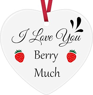 Strawberry Lovers Gifts for Women Hanging Ornament Fruit Lover Keepsake for Friends Christmas Ornament Keepsake Friendship Present for Friends Strawberry Themed Gifts