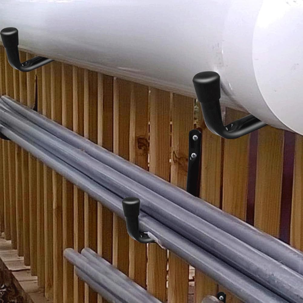 Ganchos de pared resistentes – Juego de 9 ganchos para almacenamiento de garaje, herramientas eléctricas, soporte de pared duradero