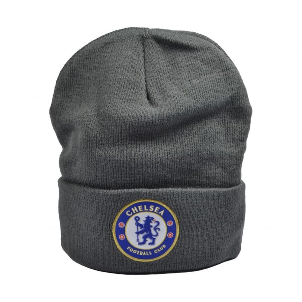 Chelsea Chelsea FC Bronx Crest Knitted Hat - Dark Grey - One Size