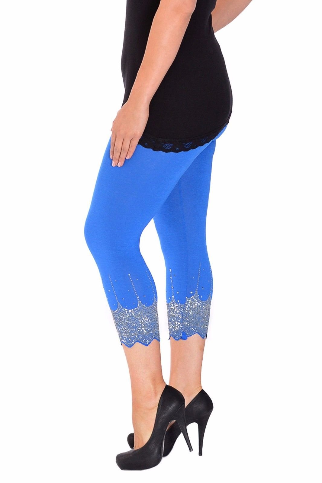 Nouvelle Collection New Womens Plus Size Leggings Ladies Scallop