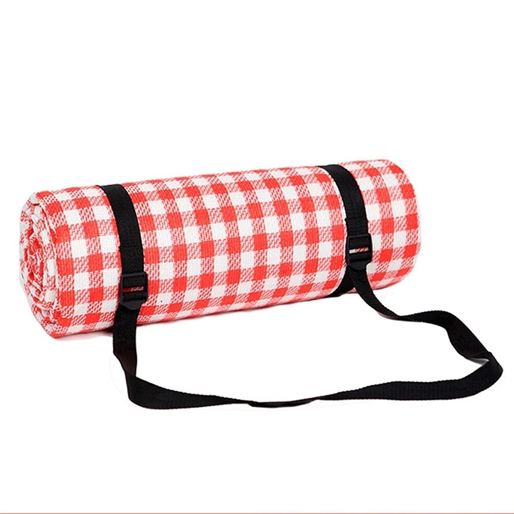 dywan kempingowy do namiotu， Zewnętrzna, zmywalna w pralce mata piknikowa, gruba, składana, przenośna, odporna na wilgoć, sprężynowa podkładka(Red,150x200cm)