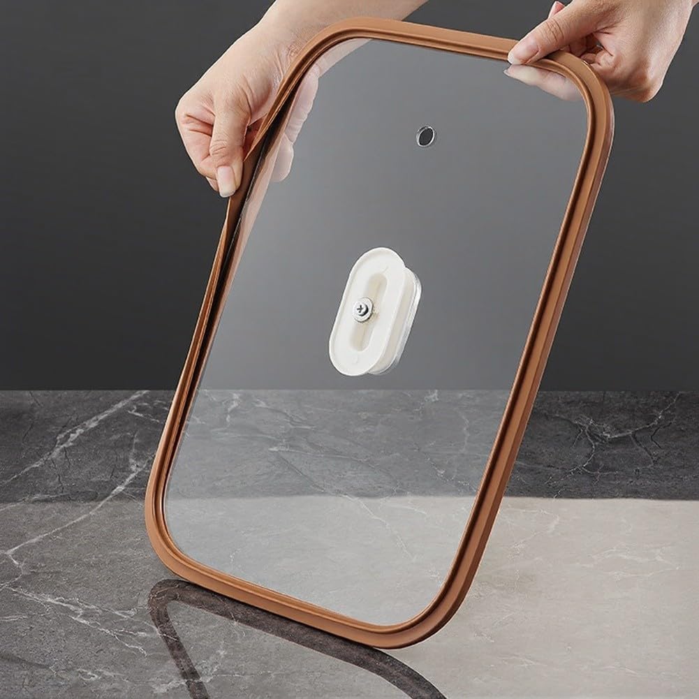 Padella rettangolare in acciaio inox, 45 x 27 cm, adatta al forno, per fiamme libere e a induzione, marrone