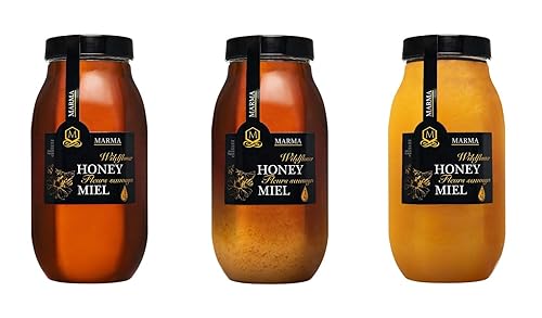 Miniatura 7 de HONIGMA Marma - Miel de flores silvestres  Sabor exquisito  100% pura  Cristalizada  Sin pasteurizar  Sin filtrar  35.2 oz  Paquete de 6