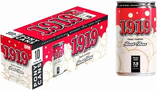 1919 Draft Root Beer 10-Pack 7.5oz Cans - Real Sugar & Vanilla, Creamy Full-Bodied Classic American Soda