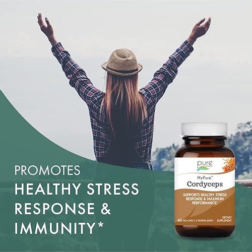 Miniatura 3 de PURE ESSENCE LABS MyPure Cordyceps - Suplemento orgánico de hongos - Extracto de hongo 100% real - Lo mejor para apoyo inmunológico, alivio del