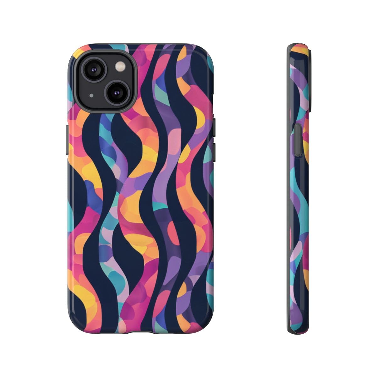 Coque rigide pour iPhone 14 Plus motif abstrait coloré - 5