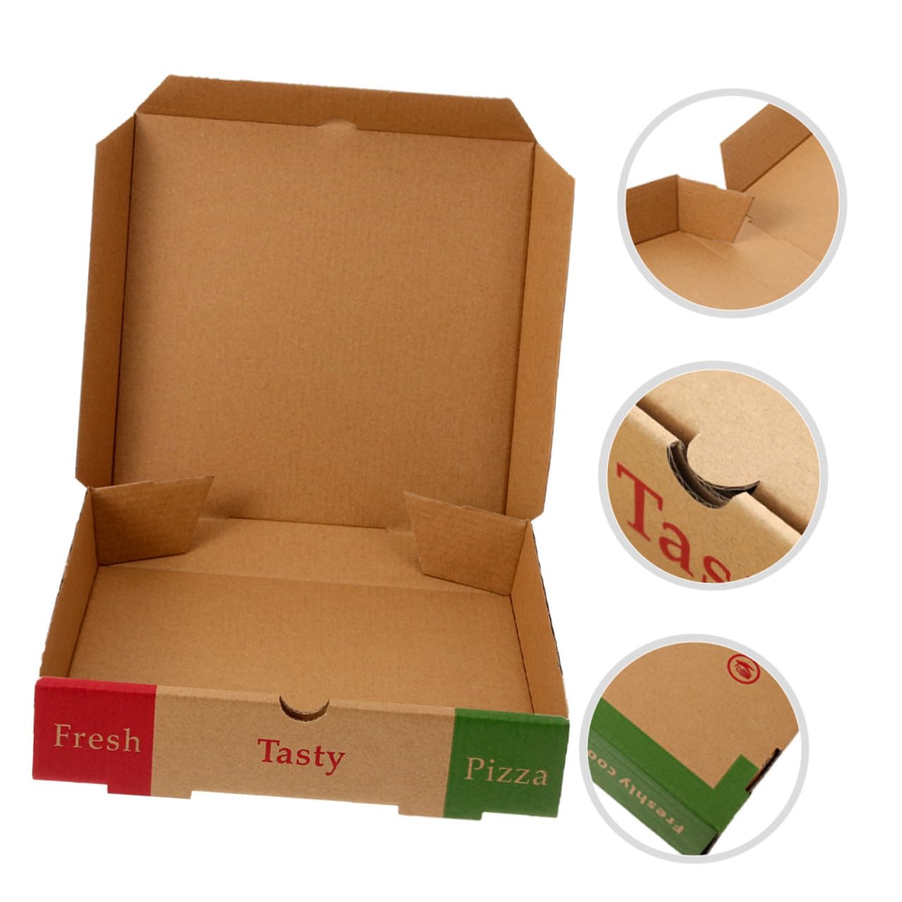 Mikinona 10 pezzi Pizza Carta Alimentare Contenitori per Asporto e Conservazione Pizze Resistente e Sicuro per Contatto Diretto con Alimenti