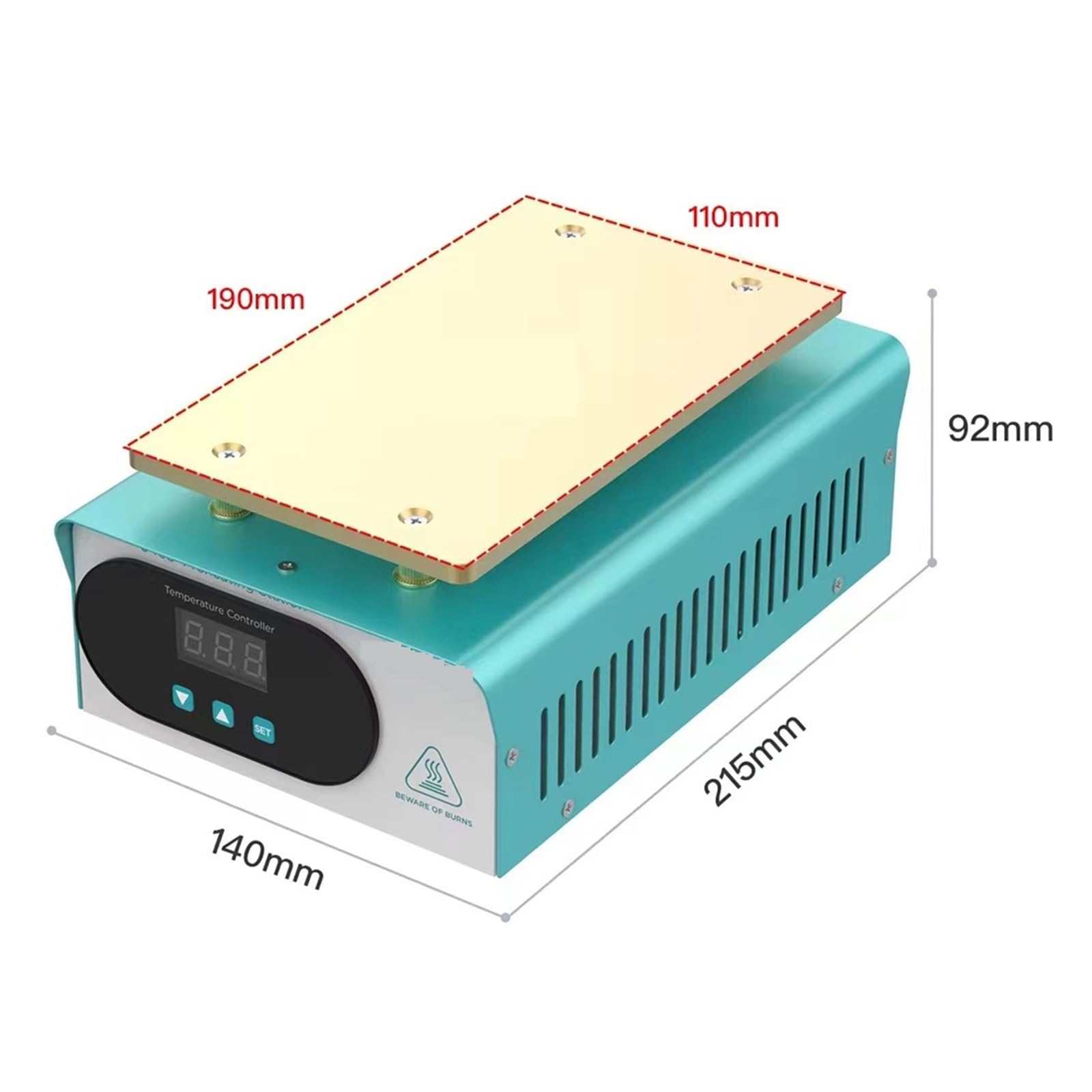 Piastra riscaldante per saldatura, Preriscaldare Statione + accessori piastra riscaldante piattaforma digitale preriscaldatore da 7 pollici for separatore schermo LCD telefono 946S per laboratorio di