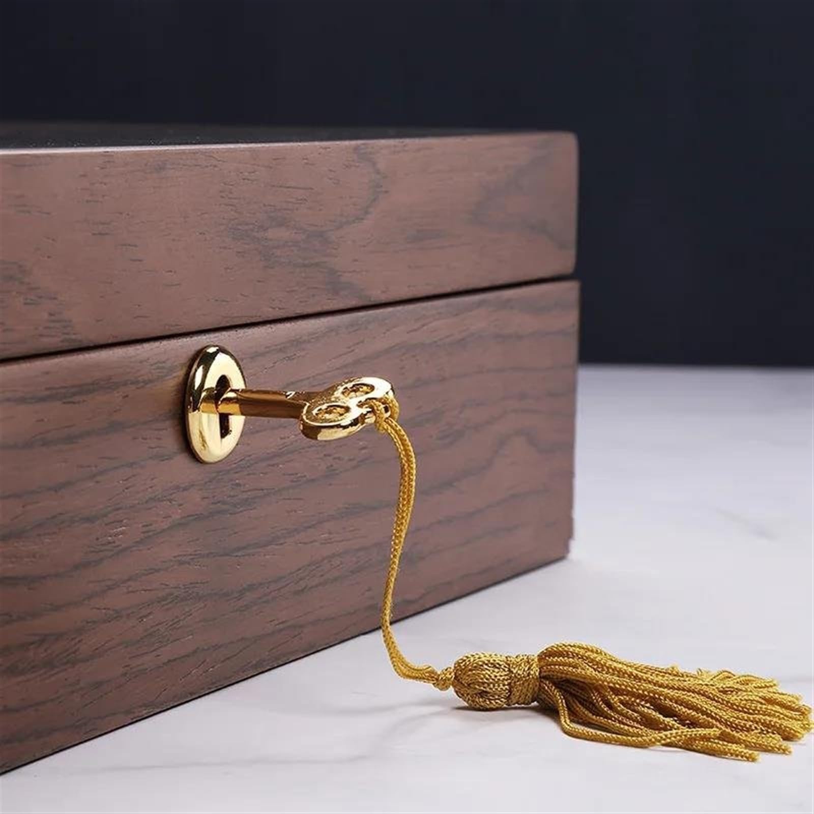 Ideias De Presentes Caja Vintage Anillo Madera Con Cerradura Joyero Reloj Caja Almacenamiento Nogal Pendientes Madera Maciza Con Cerradura Joyero Caja Regalo Navidad