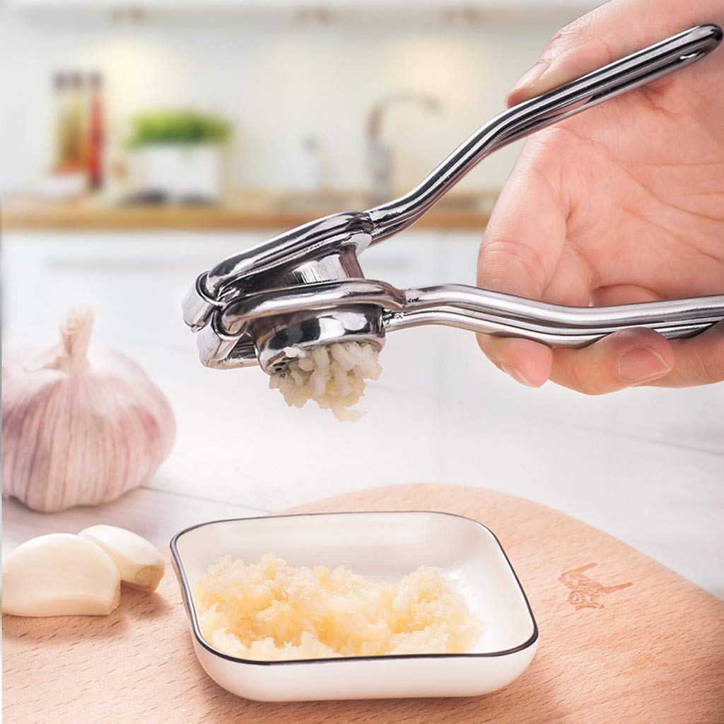 🍀 AIUSD Clearance 🍀, Garlic Press Crusher Squeezer Masher Home Kitchen Mincer Tool Stainless Steel
