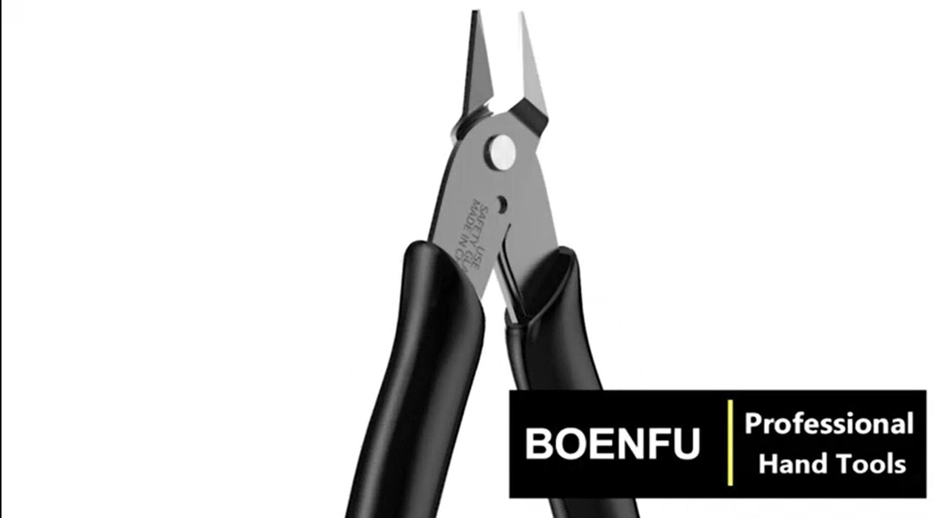 3-in-1 Seitenschneider Elektronik Zange - Flush Cutter Mit Abisolierer, Versteckte Feder, Rutschfester Griff