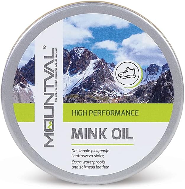 Mountval Mink Oil, Quality Shoe Dubbin Oil, Nourishes Waterproofs And Protects Outdoor Shoes Made Of Leather, For Men and Women, 100 ml (Transparent)