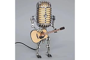 Vintage Microphone Guitar Robot Lamp: A Must-Have for Guitar Memorabilia Enthusiasts