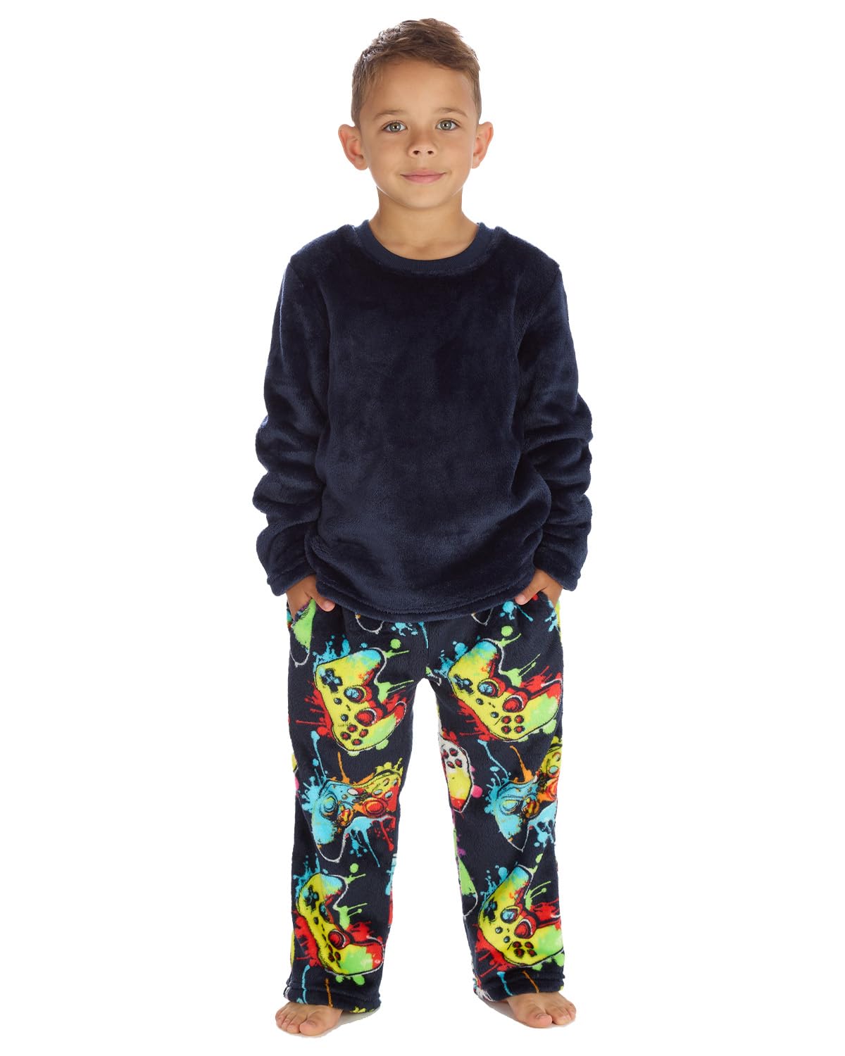 Undercover Boys Navy Gamer Fleece Lounge Set 15C702 5-6 Years