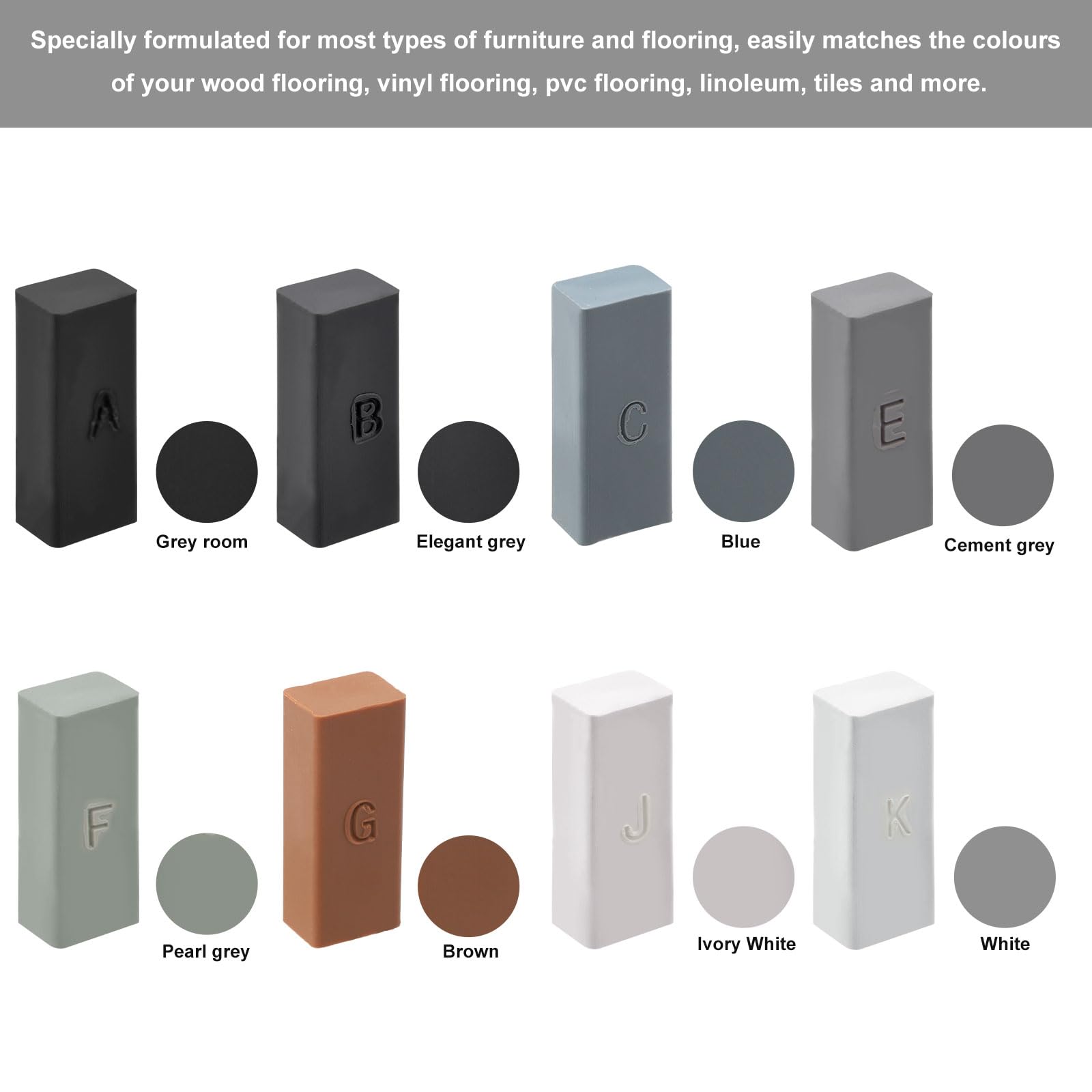 Kit Riparazione Legno E Piastrelle | 12 Color I Stucco Cera | Con Attrezzi | Per Graffi E Buchi - Foto 12