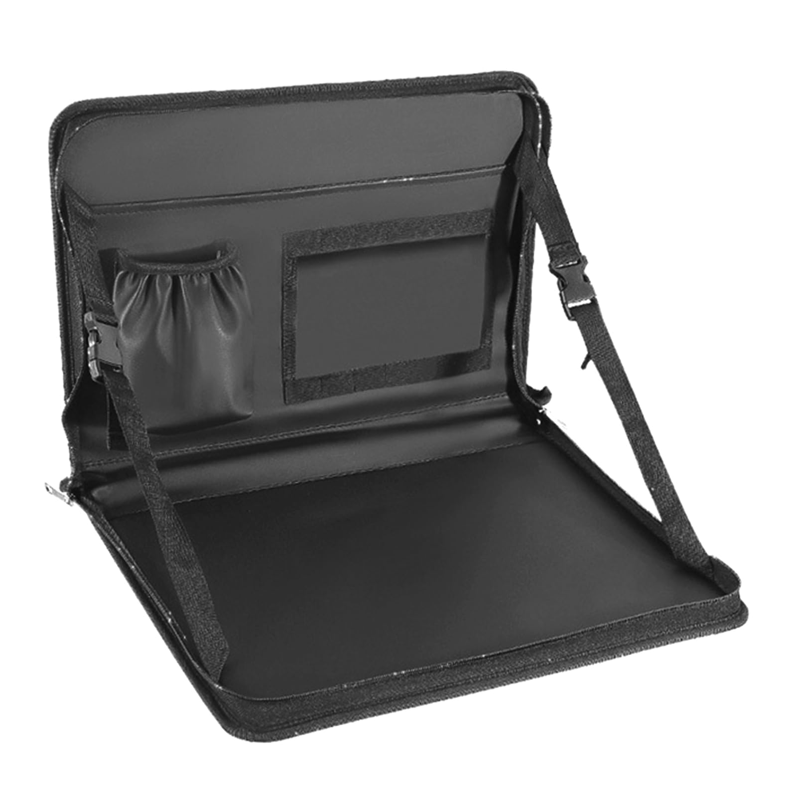 Bandeja plegable para alimentos para automóvil con superficies antideslizantes, bandeja de gran capacidad para viajes familiares y actividades al aire libre, accesorios de viaje para