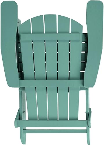 Miniatura 7 de Flash Furniture Charlestown - Silla plegable comercial Adirondack de espuma de mar, poliresina, para interiores y exteriores, resistente a la