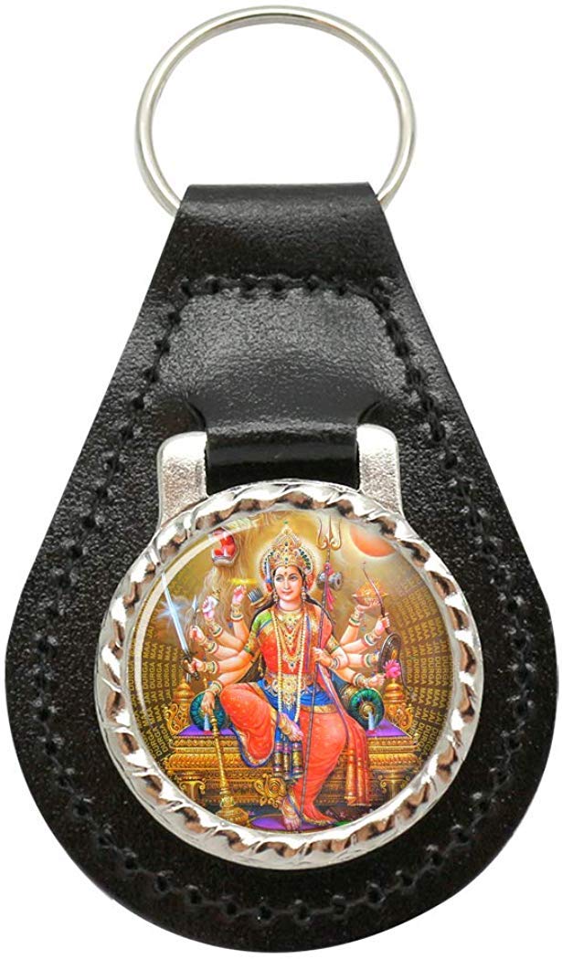 Giftshop UK Durga Hindu Leather Key Fob