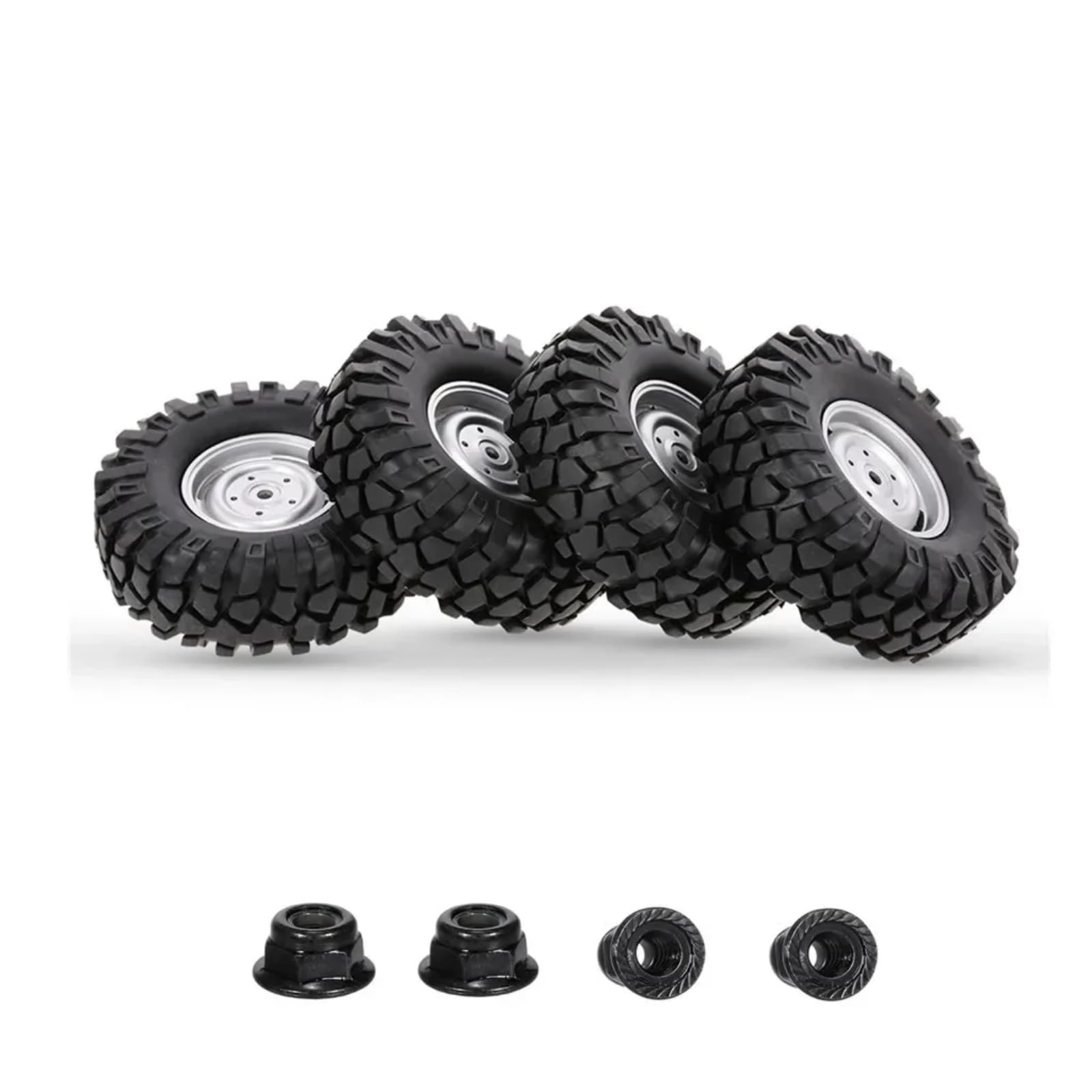 RC Pneumatici Ruote Per HSP Per Redcat Per Traxxas Per TRX4 Per AXIAL Per SCX10 4WD 1/10 4 Pezzi Cerchioni E Pneumatici Esagonali 96 Mm 1,9 Pollici 12 Ricambi Auto RC Crawler