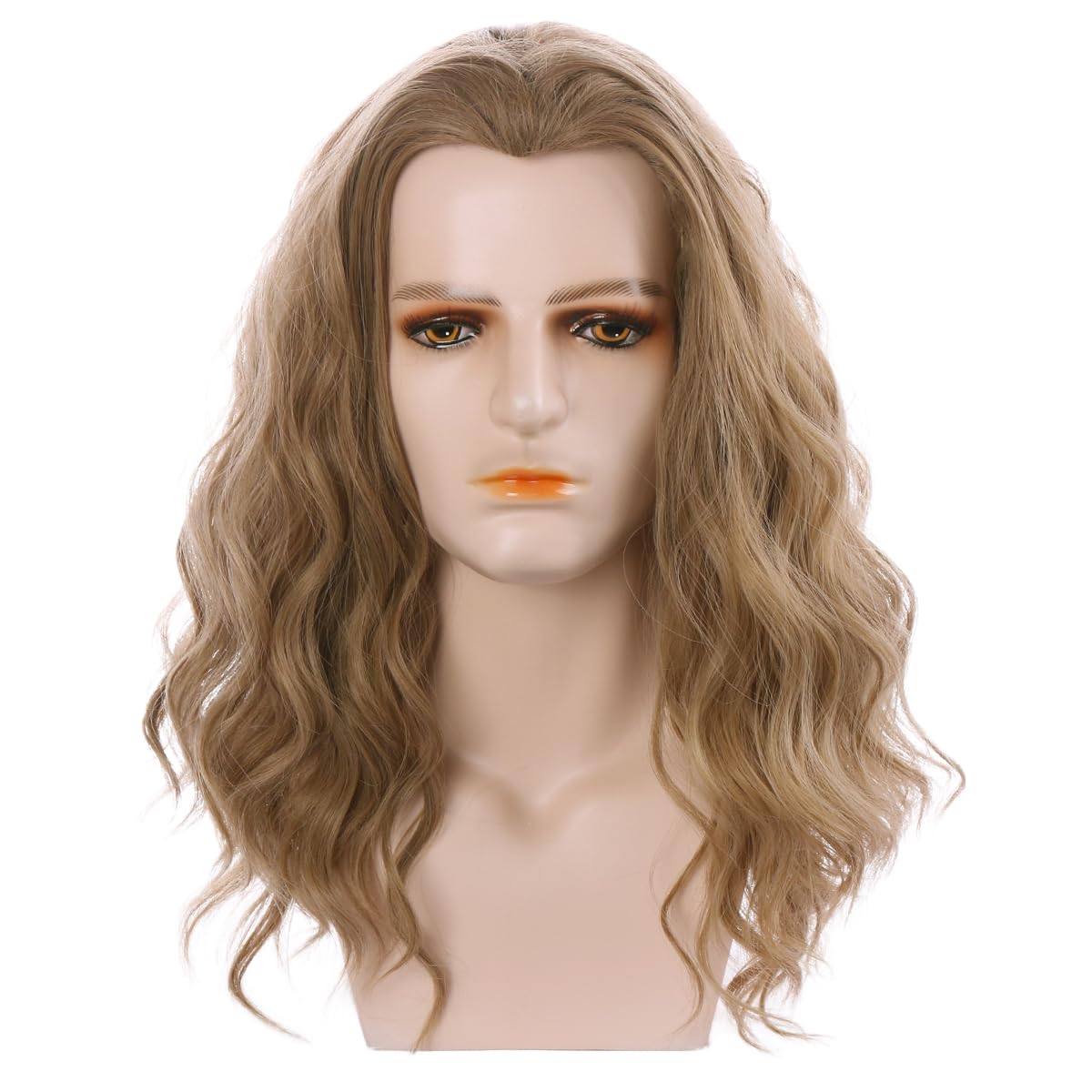 Ash Blonde Male Wig Long Wavy Wig Mens Dirty Blonde Wigs Men Blonde Wig Heat Resistant Synthetic Cosplay Party Costume Wigs