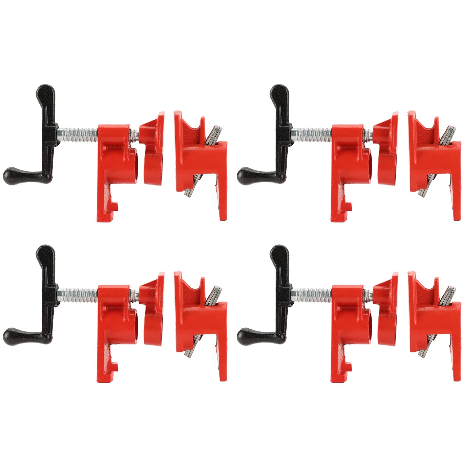 Buy FLKQC 1/2" Wood Gluing Pipe Clamp Set with Unique Foot Design Red