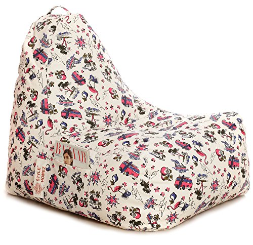 Image of Style Homez Hackey Cotton Canvas Abstract Printed Bean Bag XXL Size Filled with Beans Fillers